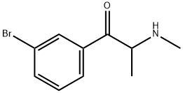 1-Propanone, 1-(3-bromophenyl)-2-(methylamino)-,486459-02-3,结构式