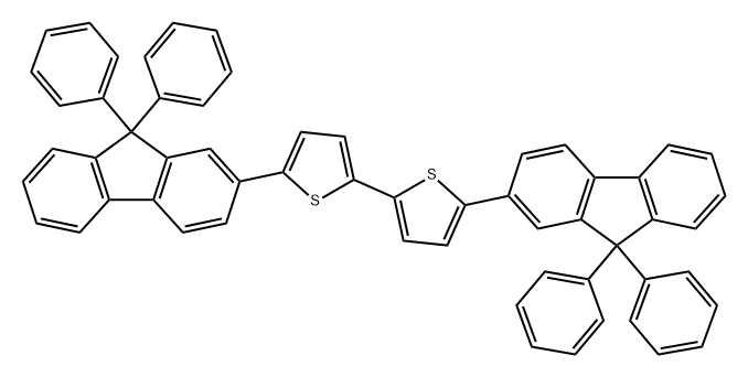 2,2'-Bithiophene, 5,5'-bis(9,9-diphenyl-9H-fluoren-2-yl)- 化学構造式