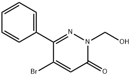3(2H)-Pyridazinone, 5-bromo-2-(hydroxymethyl)-6-phenyl- 化学構造式