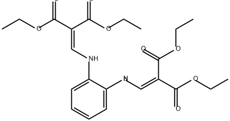 Propanedioic acid, 2,2'-[1,2-phenylenebis(iminomethylidyne)]bis-, 1,1',3,3'-tetraethyl ester Structure