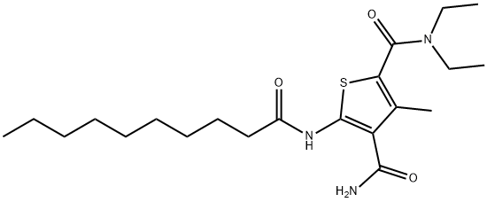 494842-19-2 5-(decanoylamino)-2-N,2-N-diethyl-3-methylthiophene-2,4-dicarboxamide