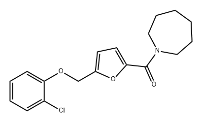 氮杂环庚-1-基-[5-(2-氯苯氧甲基)-呋喃-2-基]-甲酮,494852-17-4,结构式