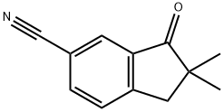 1H-Indene-5-carbonitrile, 2,3-dihydro-2,2-dimethyl-3-oxo- 结构式