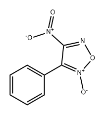 1,2,5-Oxadiazole, 3-nitro-4-phenyl-, 5-oxide Structure