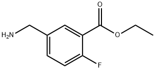 Benzoic acid, 5-(aminomethyl)-2-fluoro-, ethyl ester Struktur