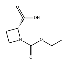 1,2-Azetidinedicarboxylic acid, 1-ethyl ester, (2R)- 化学構造式