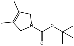 1H-Pyrrole-1-carboxylic acid, 2,5-dihydro-3,4-dimethyl-, 1,1-dimethylethyl ester 化学構造式