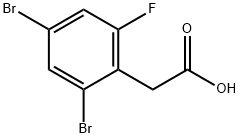 Benzeneacetic acid, 2,4-dibromo-6-fluoro- Structure