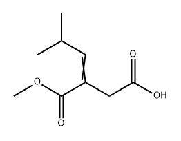 Butanedioic acid, 2-(2-methylpropylidene)-, 1-methyl ester Structure