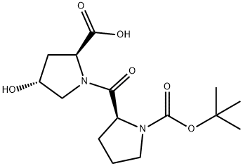 L-Proline, 1-[(1,1-dimethylethoxy)carbonyl]-L-prolyl-4-hydroxy-, (4R)- (9CI) 结构式