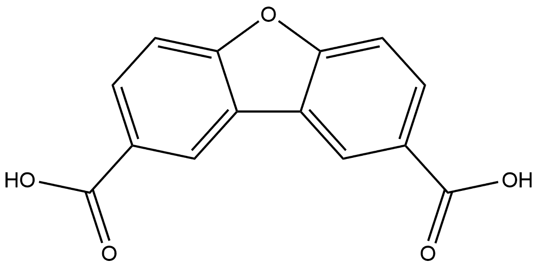 2,8-Dibenzofurandicarboxylic acid Structure