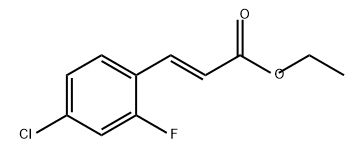 2-Propenoic acid, 3-(4-chloro-2-fluorophenyl)-, ethyl ester, (2E)- Structure