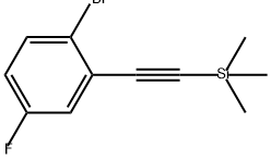 Benzene, 1-bromo-4-fluoro-2-[2-(trimethylsilyl)ethynyl]- 化学構造式