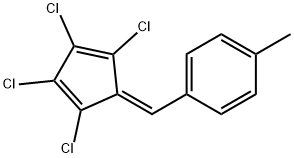 Benzene, 1-methyl-4-[(2,3,4,5-tetrachloro-2,4-cyclopentadien-1-ylidene)methyl]- Structure