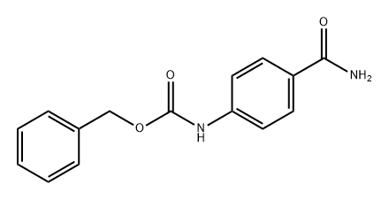 Carbamic acid, N-[4-(aminocarbonyl)phenyl]-, phenylmethyl ester Structure