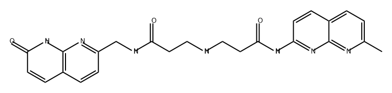 Propanamide, 3-[[3-[[(7,8-dihydro-7-oxo-1,8-naphthyridin-2-yl)methyl]amino]-3-oxopropyl]amino]-N-(7-methyl-1,8-naphthyridin-2-yl)-,500722-22-5,结构式