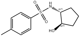 Benzenesulfonamide, N-[(1R,2R)-2-hydroxycyclopentyl]-4-methyl-, rel- Structure