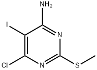 4-Pyrimidinamine, 6-chloro-5-iodo-2-(methylthio)-,500896-56-0,结构式