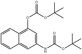 Carbonic acid, 3-[[(1,1-dimethylethoxy)carbonyl]amino]-1-naphthalenyl 1,1-dimethylethyl ester 结构式