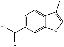 3-甲基苯并呋喃-6-羧酸,501892-72-4,结构式