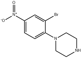 Piperazine, 1-(2-bromo-4-nitrophenyl)- 结构式