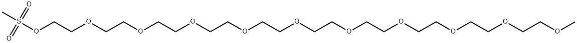 3,6,9,12,15,18,21,24,27,30-Decaoxahentriacontan-1-ol, 1-methanesulfonate Structure