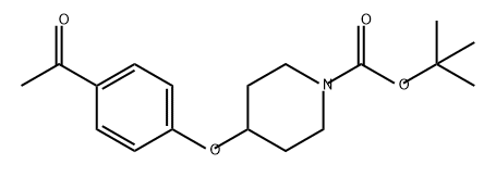 1-Piperidinecarboxylic acid, 4-(4-acetylphenoxy)-, 1,1-dimethylethyl ester Struktur