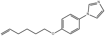 1-(4-(己基-5-烯-1-氧基)苯基)-1H-咪唑, 502655-86-9, 结构式