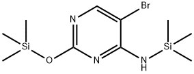 5-Bromo-N-(trimethylsilyl)-2-((trimethylsilyl)oxy)pyrimidin-4-amine 结构式