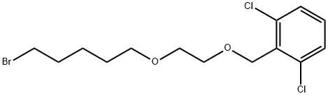 Benzene, 2-[[2-[(5-bromopentyl)oxy]ethoxy]methyl]-1,3-dichloro- Structure