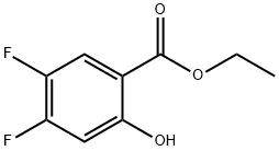4,5-二氟-2-羟基苯甲酸乙酯,503293-77-4,结构式