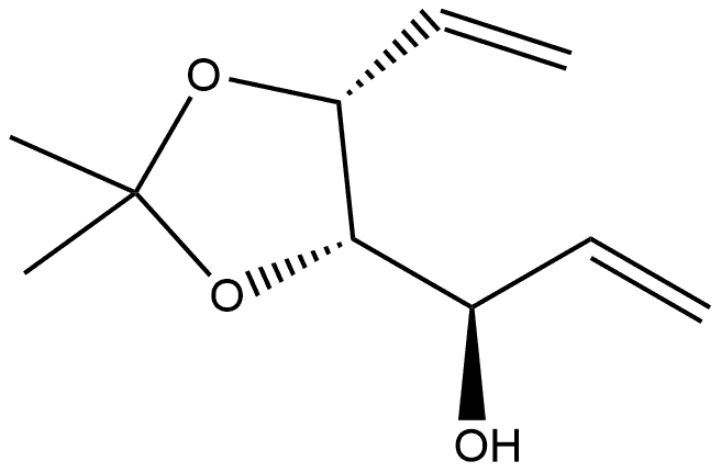 1,3-Dioxolane-4-methanol, α,5-diethenyl-2,2-dimethyl-, (αR,4S,5R)-,503302-88-3,结构式