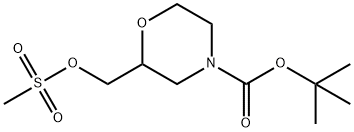2-(((甲基磺酰基)氧基)甲基)吗啉-4-羧酸叔丁酯,503455-72-9,结构式