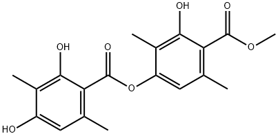 Benzoic acid, 2,4-dihydroxy-3,6-dimethyl-, 3-hydroxy-4-(methoxycarbonyl)-2,5-dimethylphenyl ester 结构式