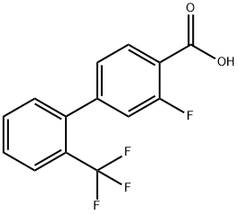 2-Fluoro-4-(2-trifluoromethylphenyl)benzoic acid Struktur