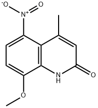8-Methoxy-4-methyl-5-nitroquinolin-2(1H)-one Struktur