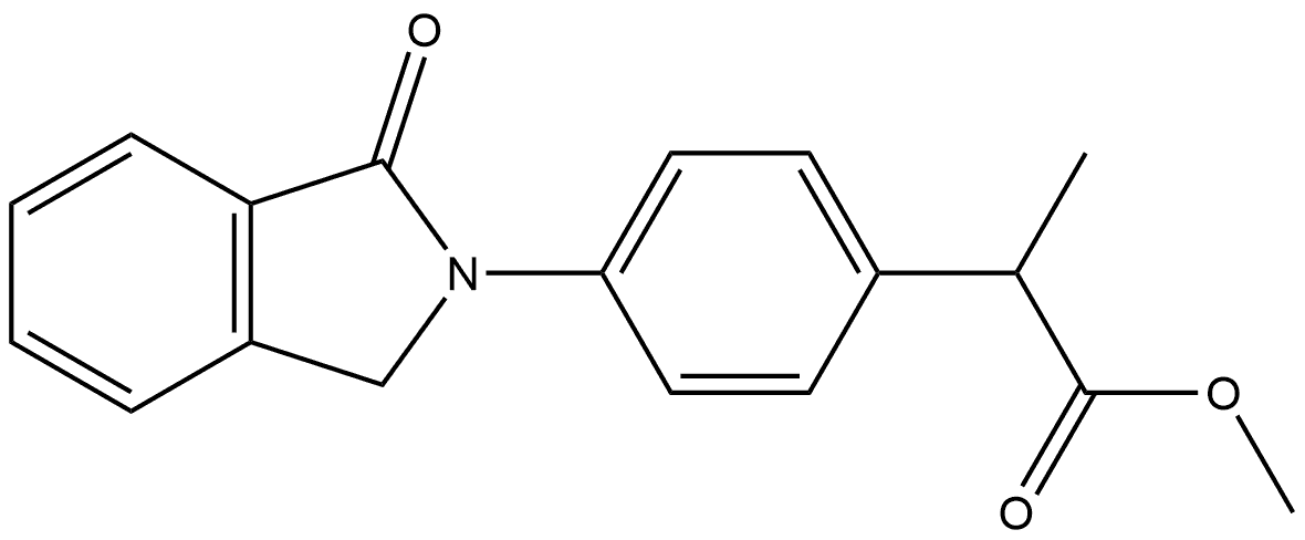 Benzeneacetic acid, 4-(1,3-dihydro-1-oxo-2H-isoindol-2-yl)-α-methyl-, methyl ester Structure