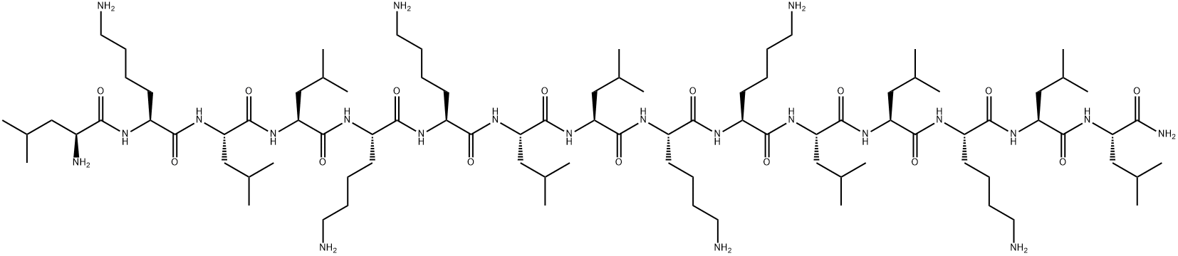 L-Leucinamide, L-leucyl-L-lysyl-L-leucyl-L-leucyl-L-lysyl-L-lysyl-L-leucyl-L-leucyl-L-lysyl-L-lysyl-L-leucyl-L-leucyl-L-lysyl-L-leucyl- Structure