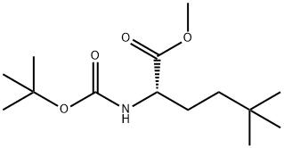 Norleucine, N-[(1,1-dimethylethoxy)carbonyl]-5,5-dimethyl-, methyl ester Struktur