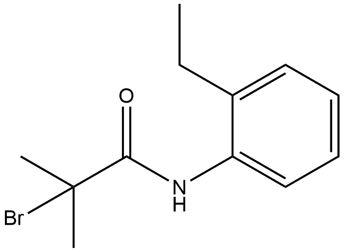 Propanamide, 2-bromo-N-(2-ethylphenyl)-2-methyl- Structure