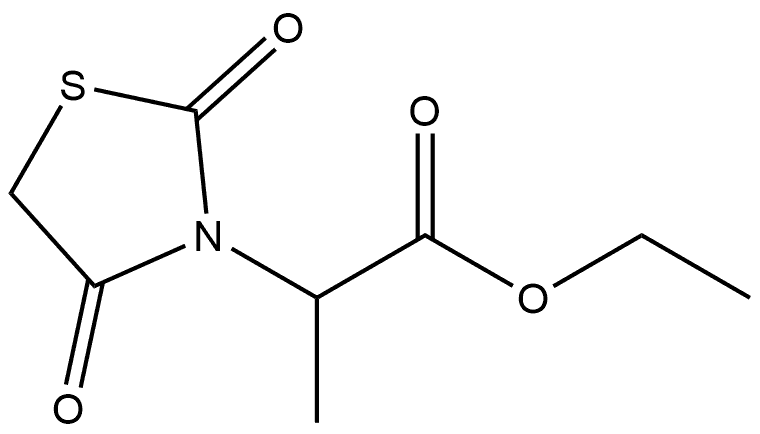 3-Thiazolidineacetic acid, α-methyl-2,4-dioxo-, ethyl ester Struktur