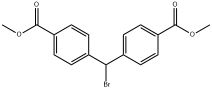 Benzoic acid, 4,4'-(bromomethylene)bis-, dimethyl ester (9CI) Struktur