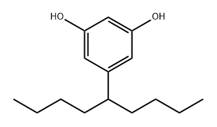 1,3-Benzenediol, 5-(1-butylpentyl)- 化学構造式