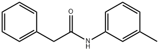 N-(3-メチルフェニル)ベンゼンアセトアミド 化学構造式