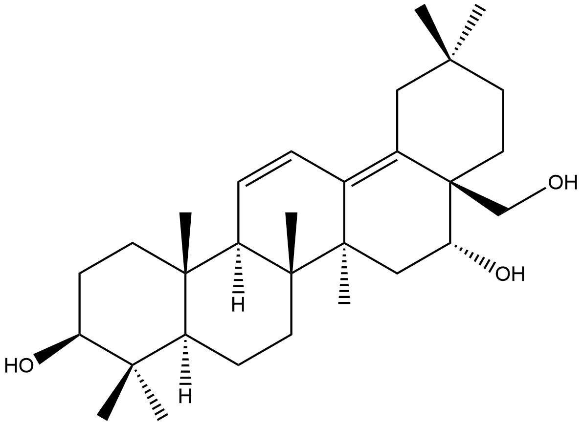 Oleana-11,13(18)-diene-3,16,28-triol, (3β,16α)- Struktur