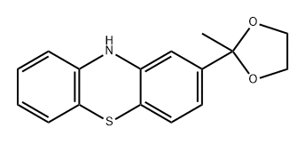 2-(2-甲基-1,3-二氧戊环-2-基)-10H-吩噻嗪, 50971-92-1, 结构式