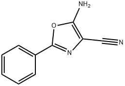 5-amino-2-phenyl-1,3-oxazole-4-carbonitrile 化学構造式