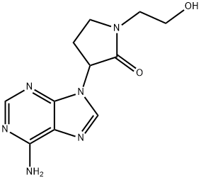 3-(6-Amino-9H-purin-9-yl)-1-(2-hydroxyethyl)pyrrolidin-2-one Structure