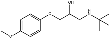 2-Propanol, 1-[(1,1-dimethylethyl)amino]-3-(4-methoxyphenoxy)- 化学構造式