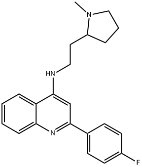 2-(4-Fluorophenyl)-N-(2-(1-methylpyrrolidin-2-yl)ethyl)quinolin-4-amine|